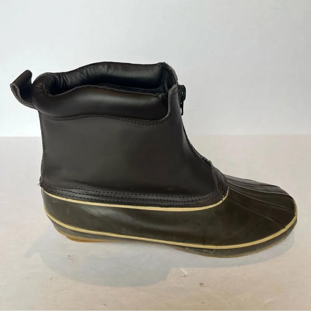 Men's Haband Ice House Boots Leather/Rubber With Steel Shank Brown Size 13EEE